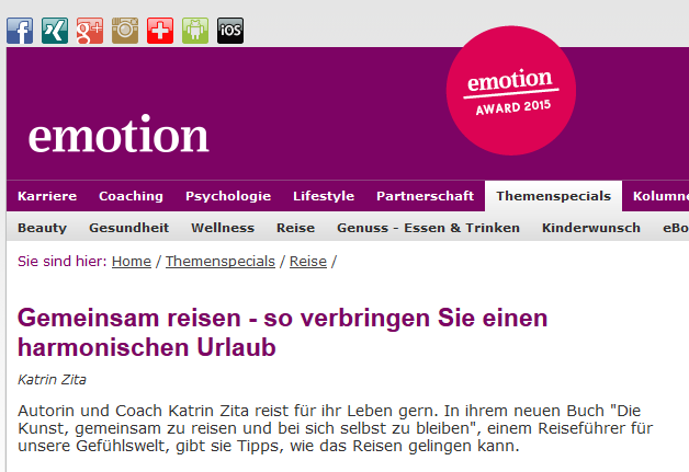 Gemeinsam und harmonisch auf (Lebens-)Reise